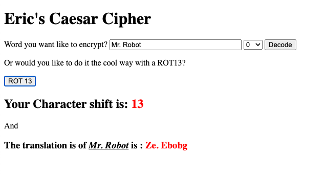 Caesar Cipher